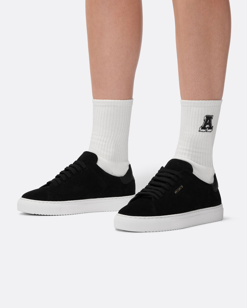 Clean 90 Suede Sneaker axel arigato Clean 90 Suede Sneaker Black/White