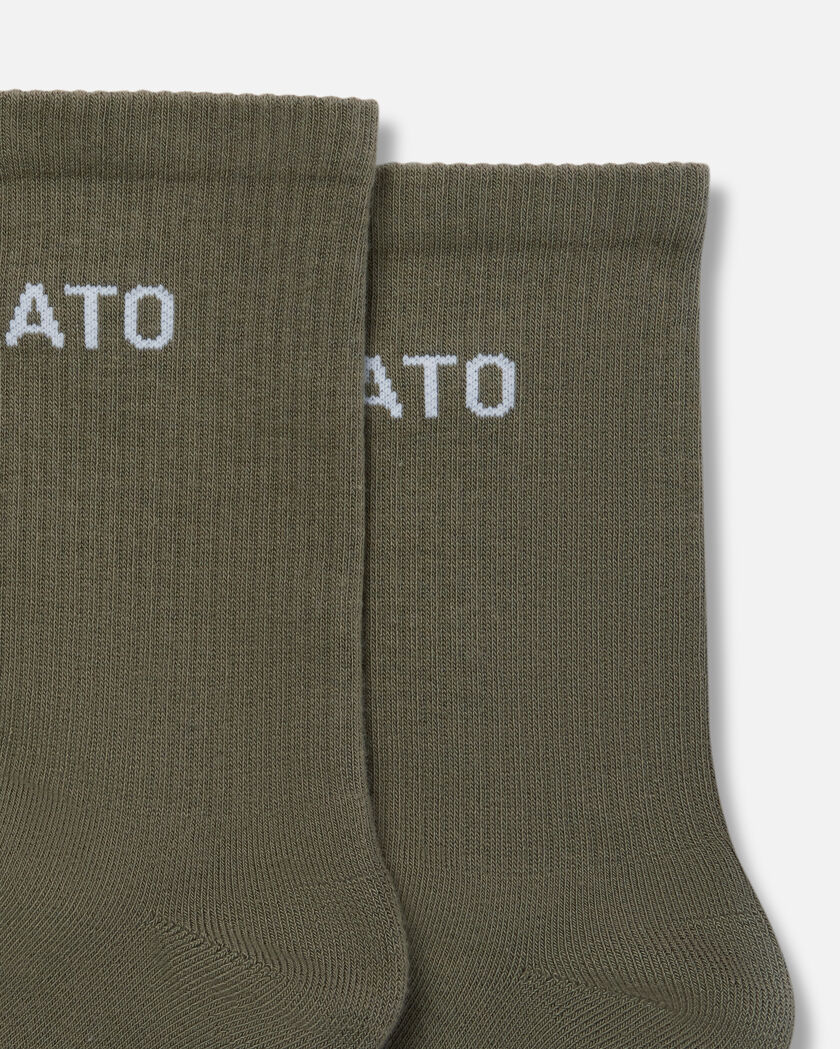 Arigato Logo Tube Socks axel arigato Arigato Logo Tube Socks Stone Brown
