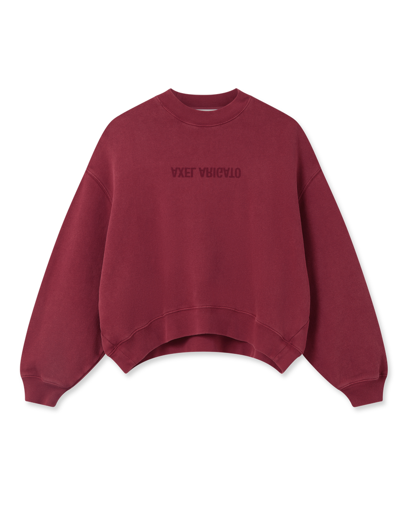 Distort Washed Sweatshirt axel arigato Distort Washed Sweatshirt Burgundy