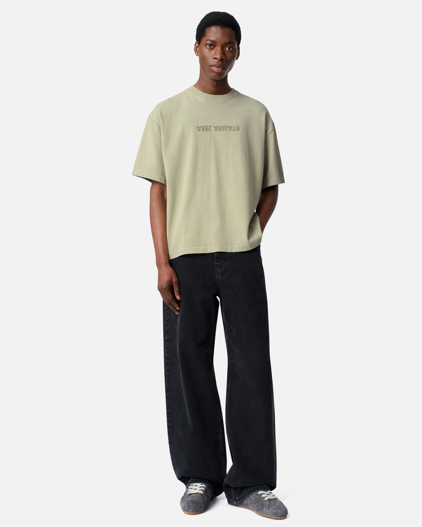 Distort Washed T-Shirt axel arigato Distort Washed T-Shirt Dusty Green