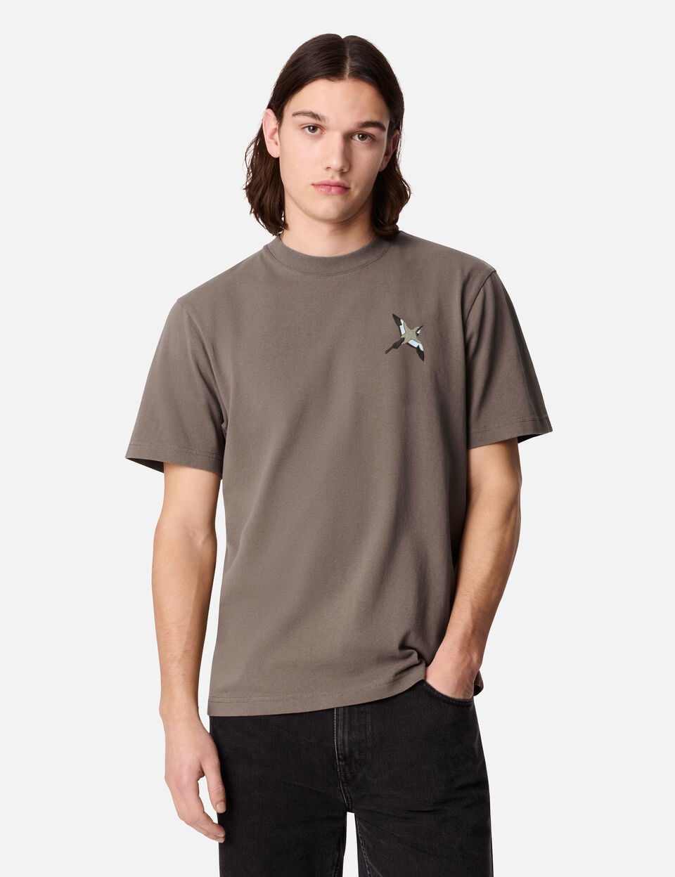Micro Bee Bird T-Shirt axel arigato Micro Bee Bird T-Shirt Coffee Brown