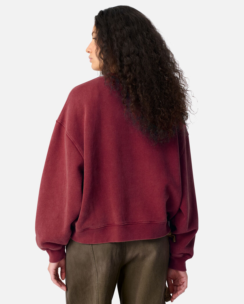 Distort Washed Sweatshirt axel arigato Distort Washed Sweatshirt Burgundy
