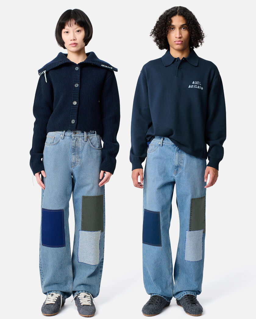 Lidia Straight Jeans axel arigato Zine Patch Jeans Light Blue