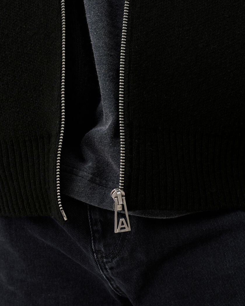 Core Zip-Up Sweater axel arigato Core Zip-Up Sweater Black