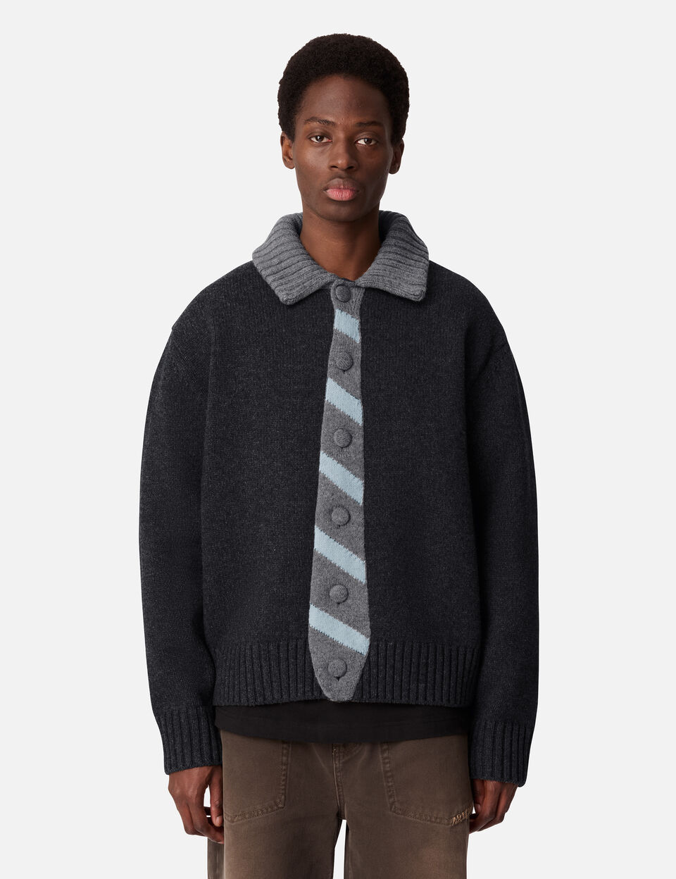 Tether Tie Cardigan axel arigato Tether Tie Cardigan Dark Grey