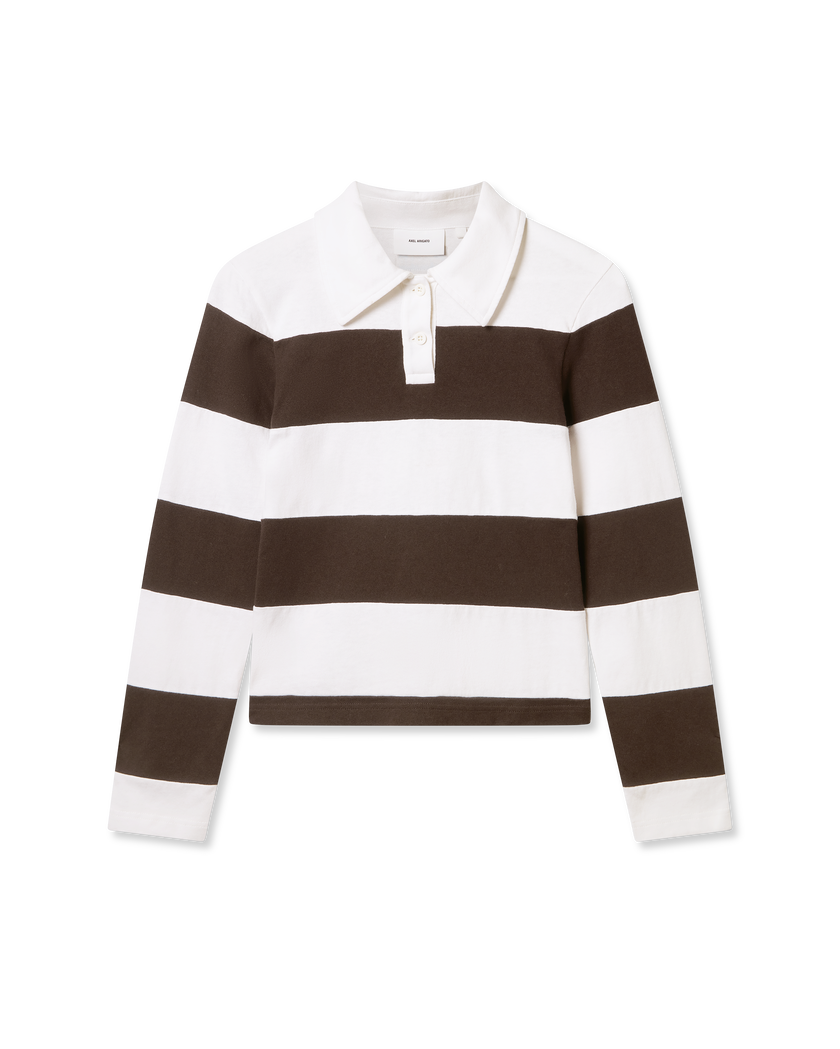 Karla Polo Sweatshirt axel arigato Karla Polo Sweatshirt White/Dark Brown
