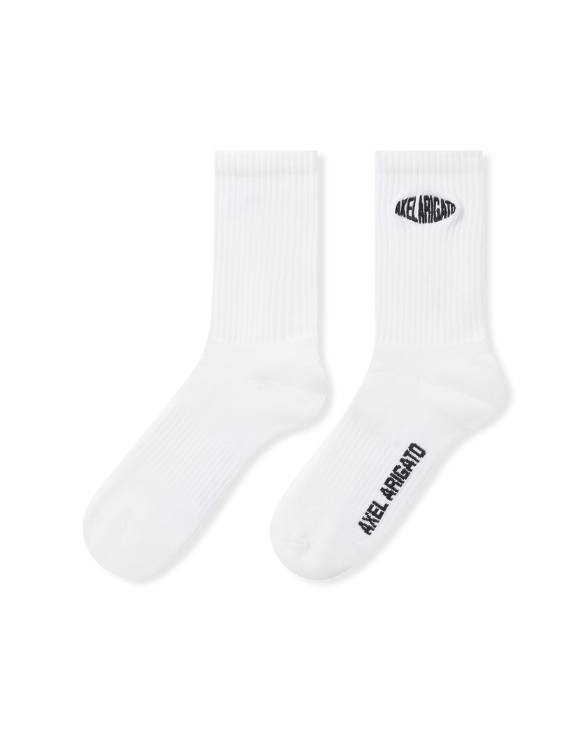 Distort Logo Socks axel arigato Distort Logo Socks White