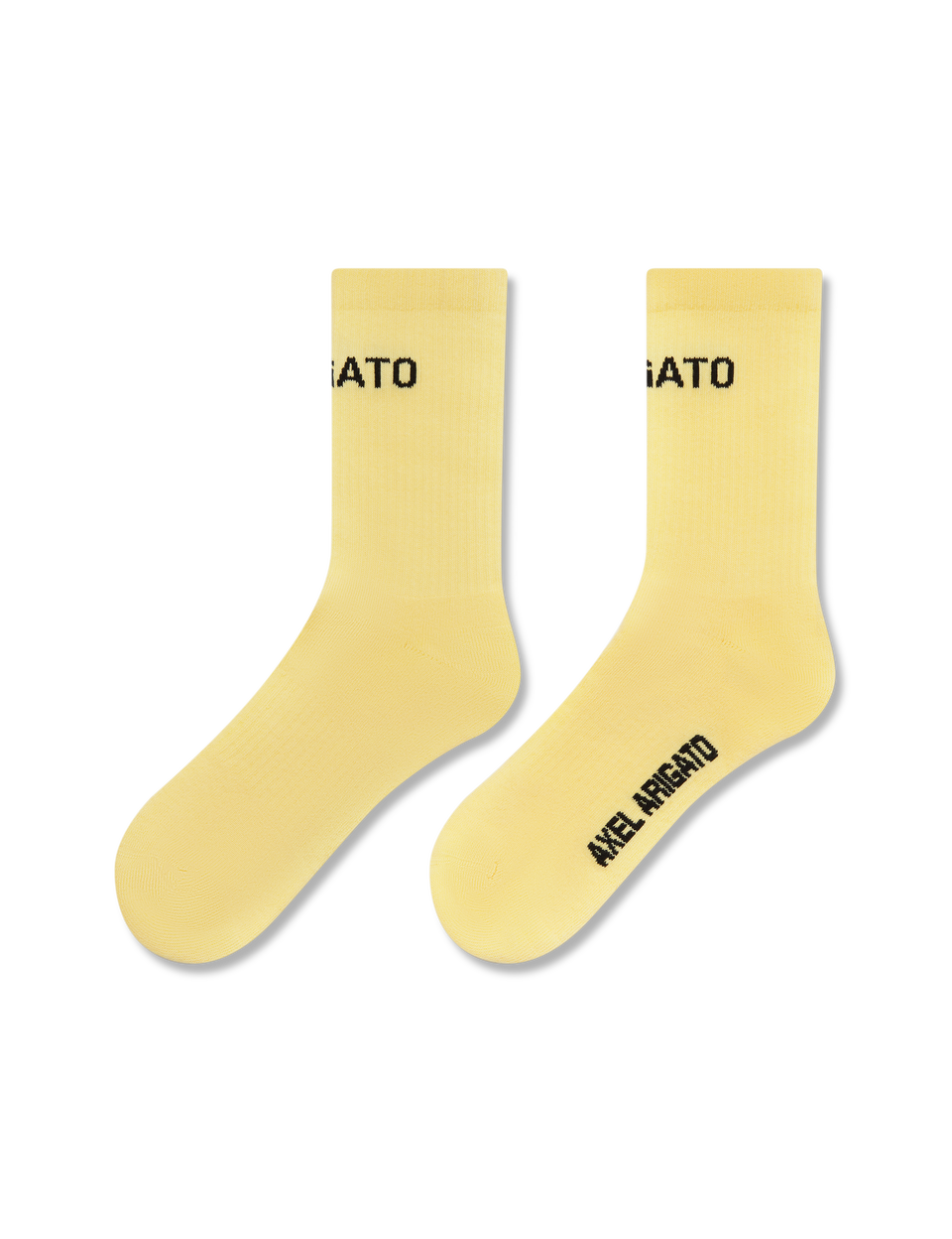 Arigato Logo Tube Socks axel arigato Arigato Logo Tube Socks Light Yellow