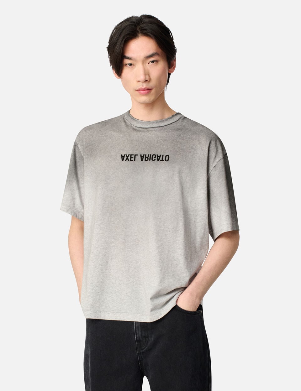 Distort Light T-Shirt axel arigato Distort Light T-Shirt Grey Melange