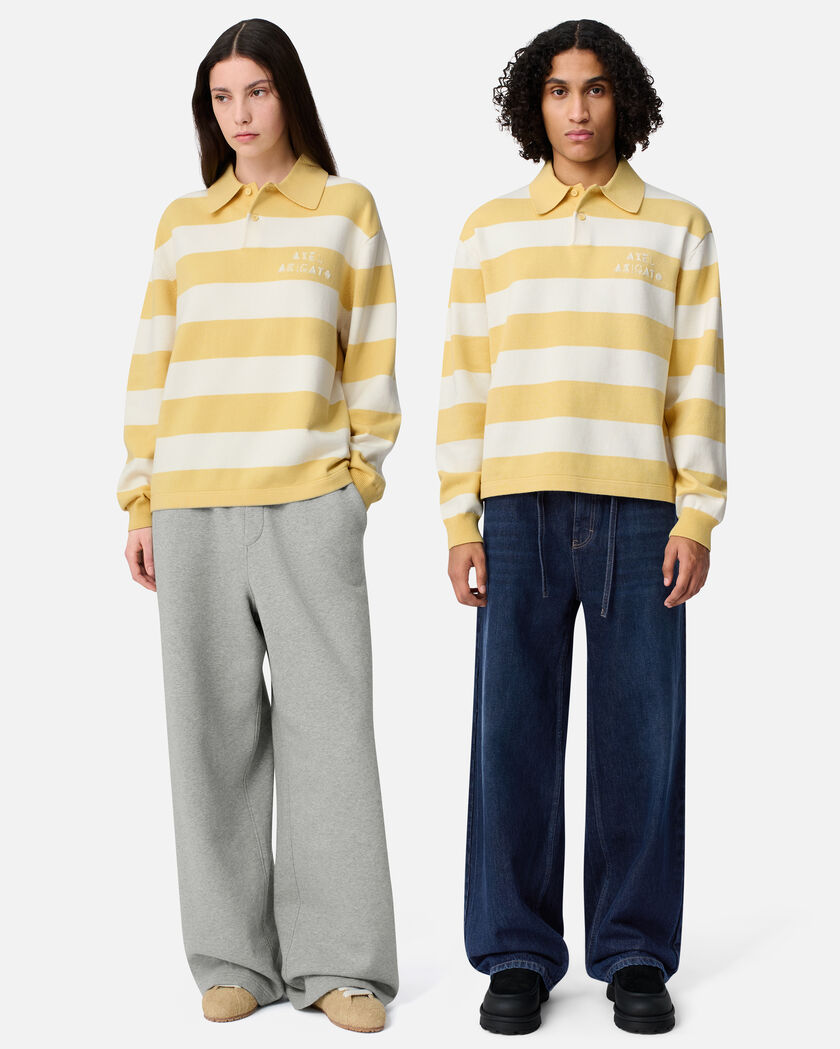 Frey Polo Sweater axel arigato Frey Polo Sweater Light Yellow/Off White