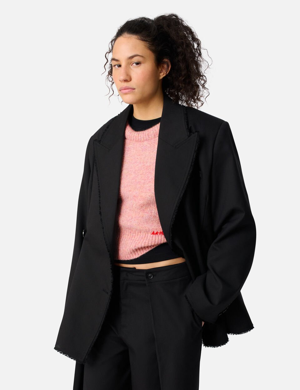 Thea Frayed Blazer axel arigato Thea Frayed Blazer Black