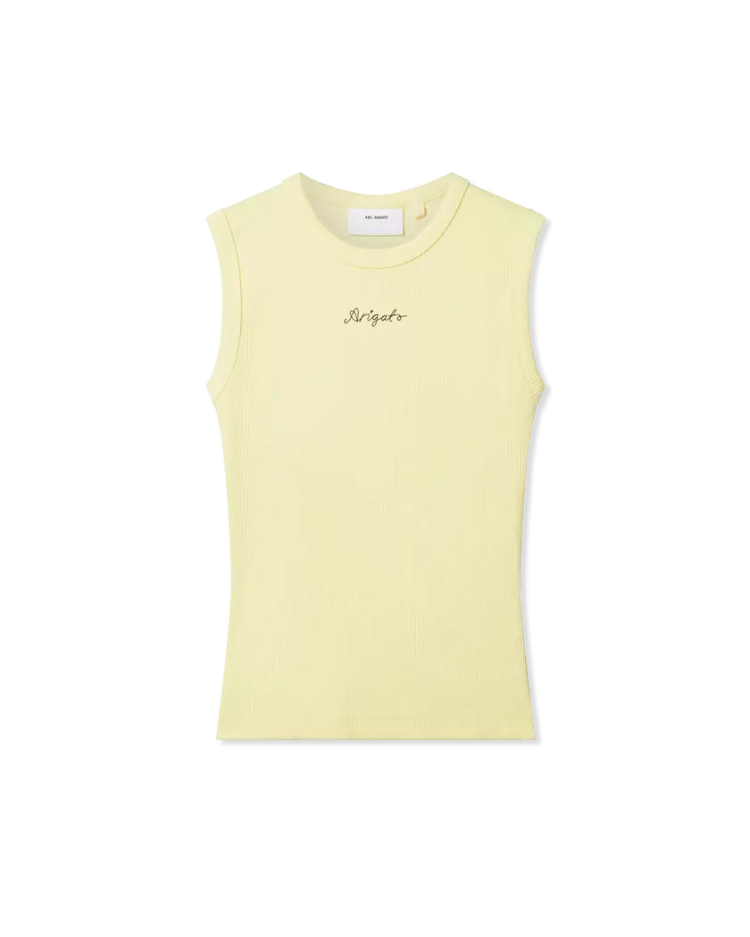 Scoop Ribbed Tank axel arigato Scoop Ribbed Tank Light Yellow