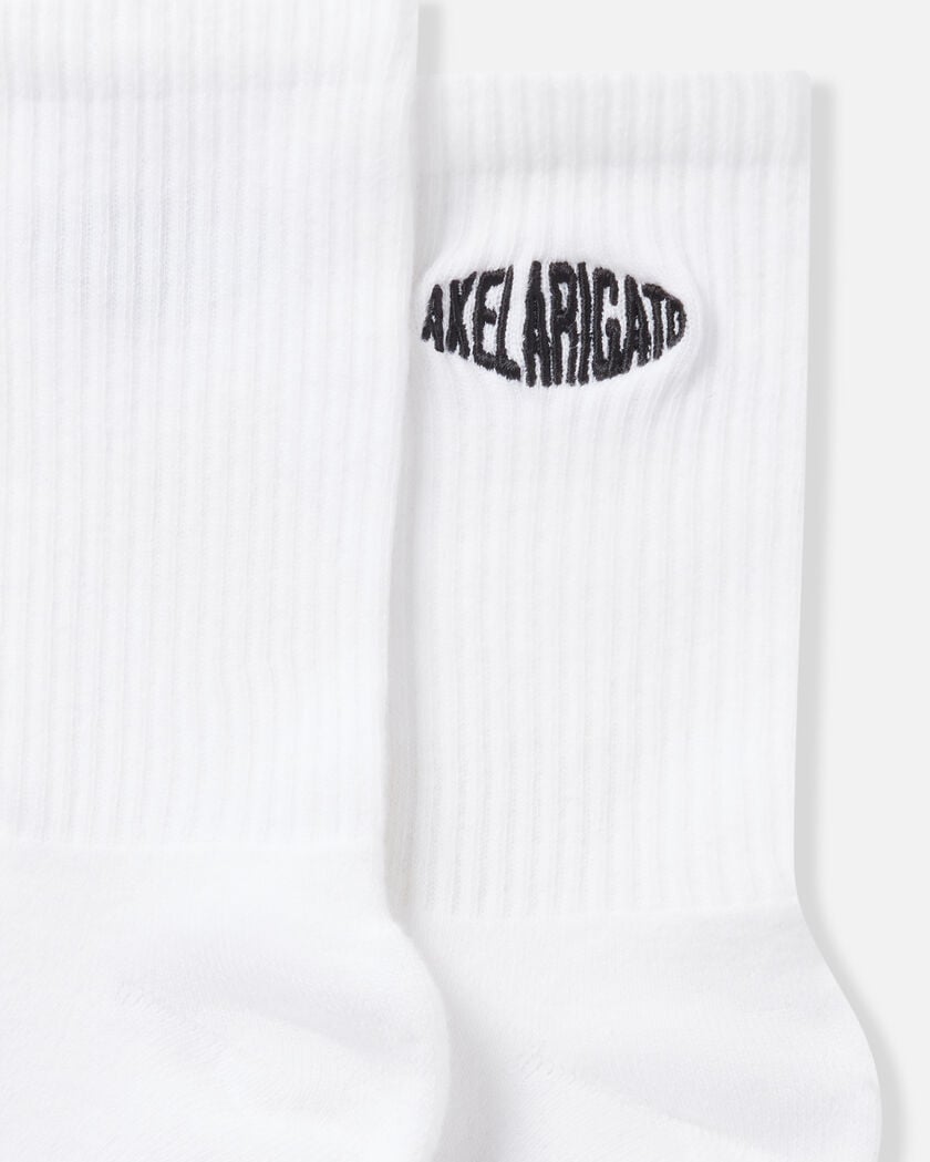 Distort Logo Socks axel arigato Distort Logo Socks White